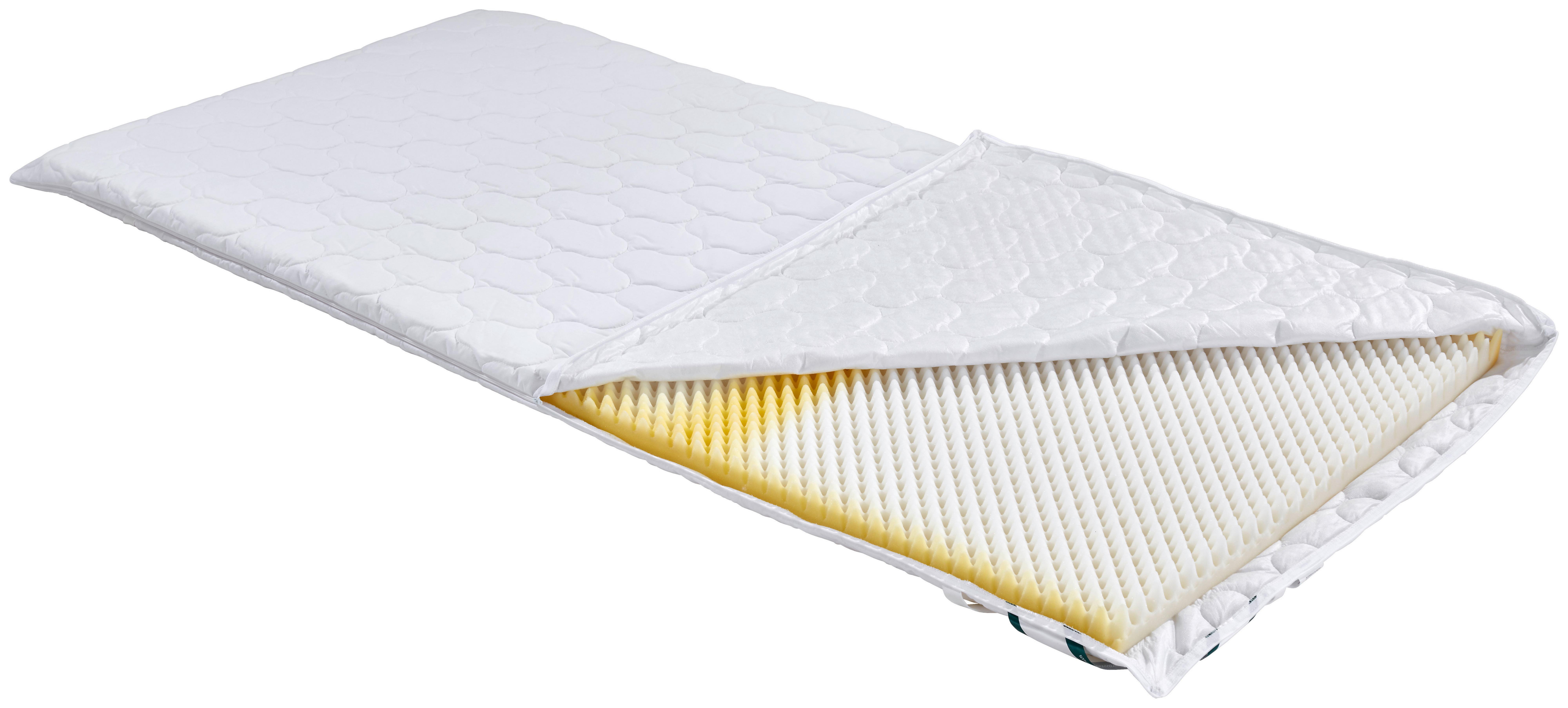 Topper Polly 160x200 cm Polyurethanschaumkern - Weiß, Basics, Textil (160/200cm) - FAN