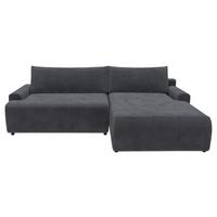 Eckschlafsofa Prag, Anthrazit S: 253x167 cm - Anthrazit/Schwarz, MODERN, Textil (253/167cm) - Trendmanufaktur