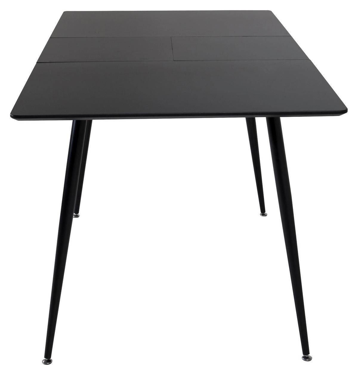 Esstisch Silar - Schwarz, Design, Holzwerkstoff/Metall (120/90/75cm) - Livetastic