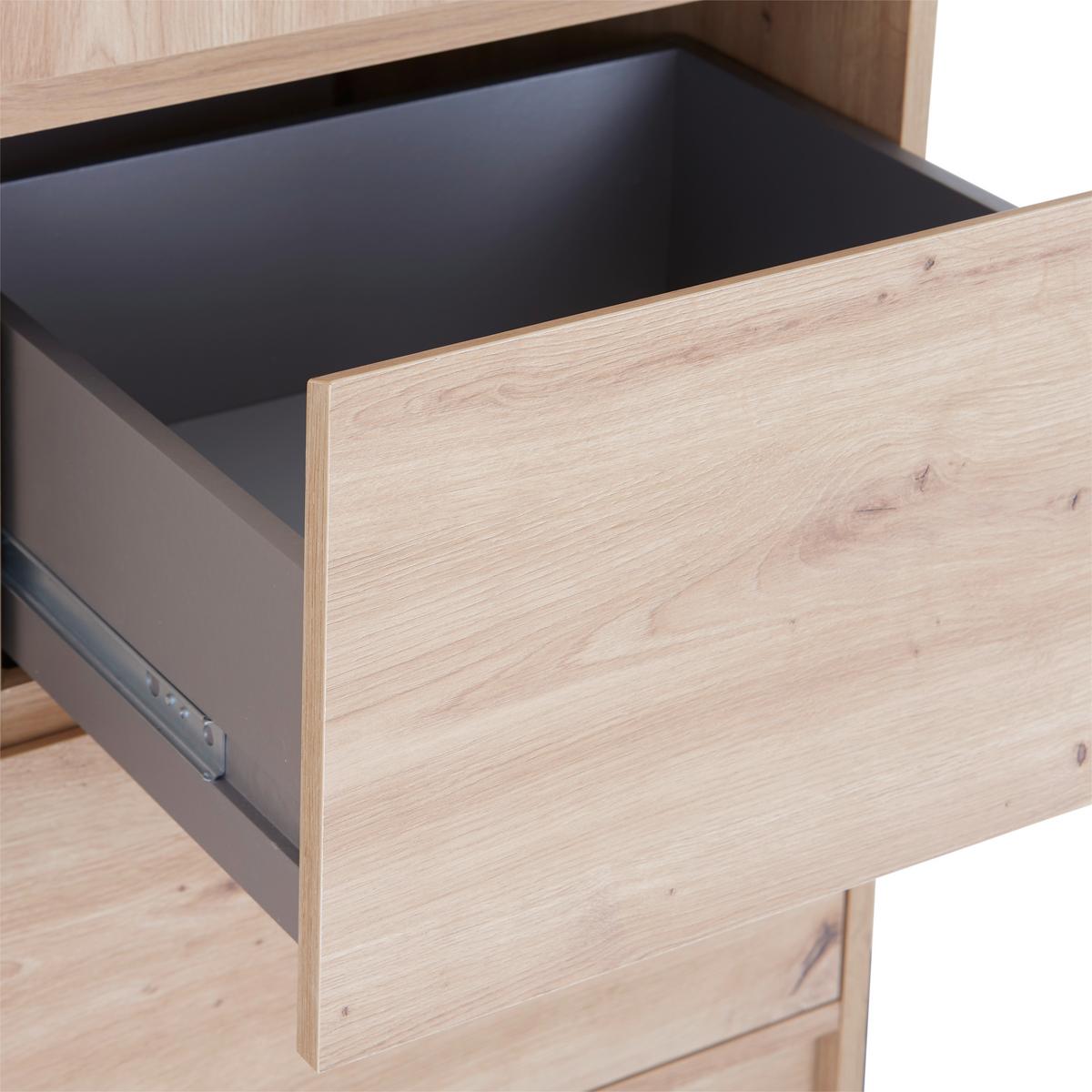 Kleiderschrank Basit - Eiche Artisan, KONVENTIONELL, Holzwerkstoff (146,8/205,5/56,6cm)