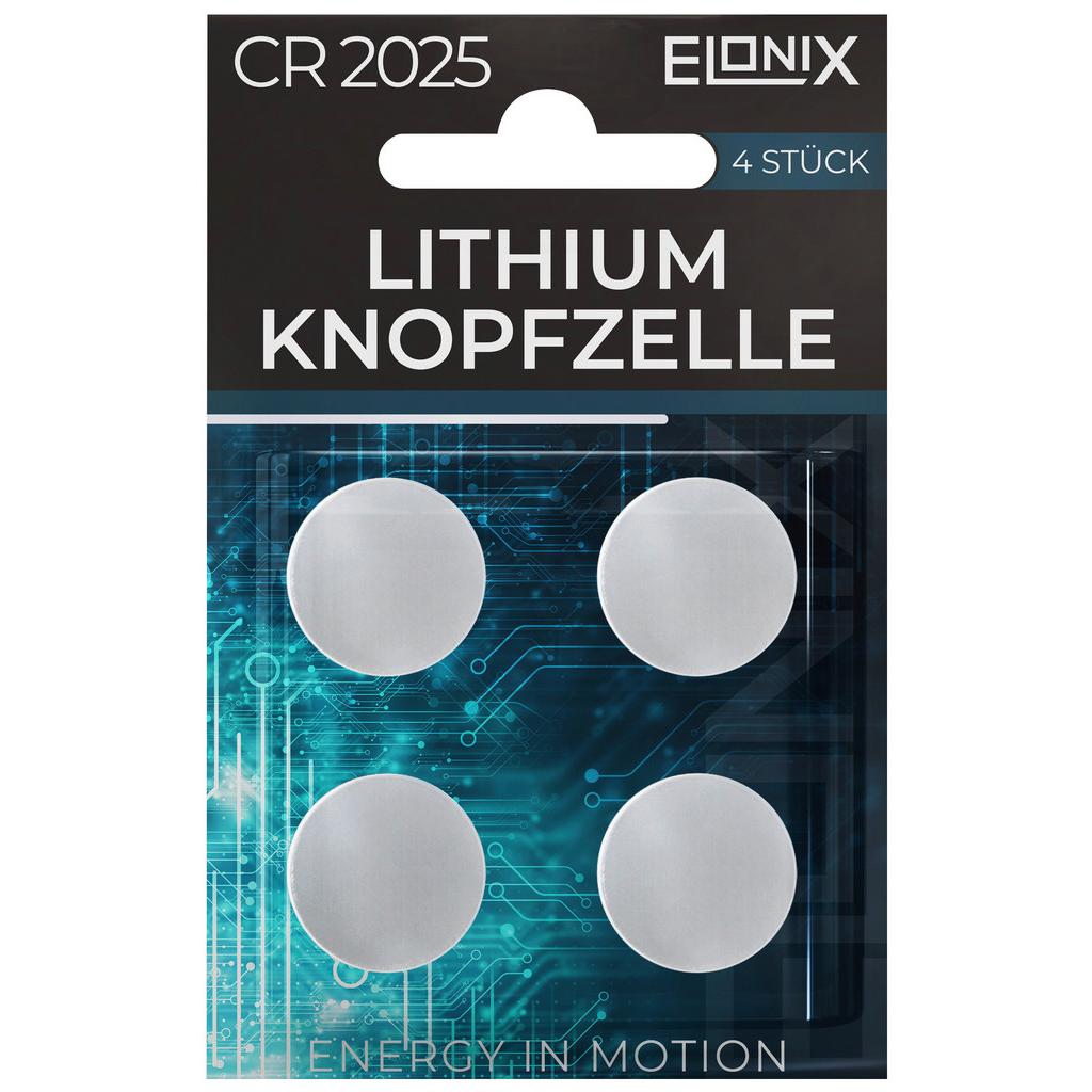 Batterie Knopfzelle Lithium CR2025 3 V 4 Stk.