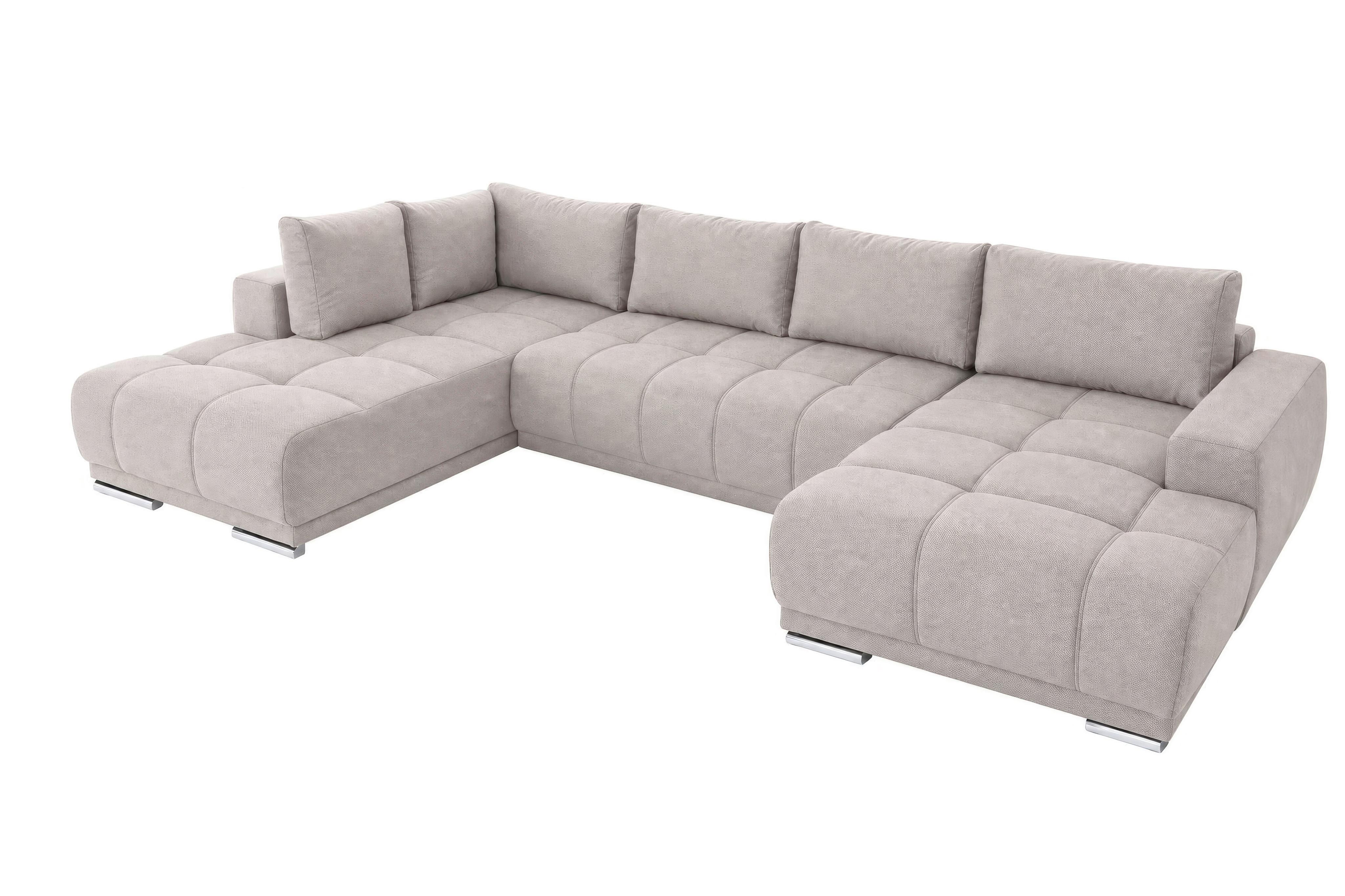 Sarokgarnitúra Figaro U - barna, Modern, textil (207/360/168cm)