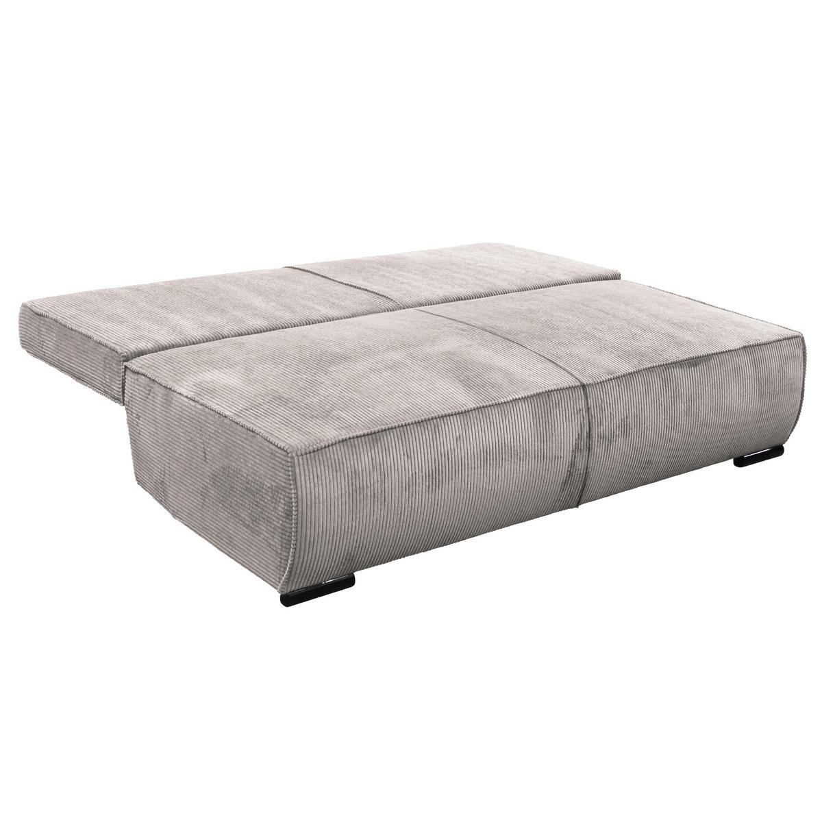 Schlafsofa Flow Beige B: 202 Cm - Beige/Schwarz, Design, Textil (202/90/99cm) - MID.YOU