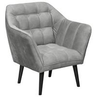 Polstersessel Mit Armlehnen Max Stoffbezug Grau - Schwarz/Grau, MODERN, Holzwerkstoff/Textil (84/87/70cm) - MID.YOU