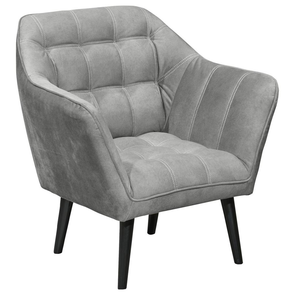 Polstersessel mit Armlehnen Max Stoffbezug Grau