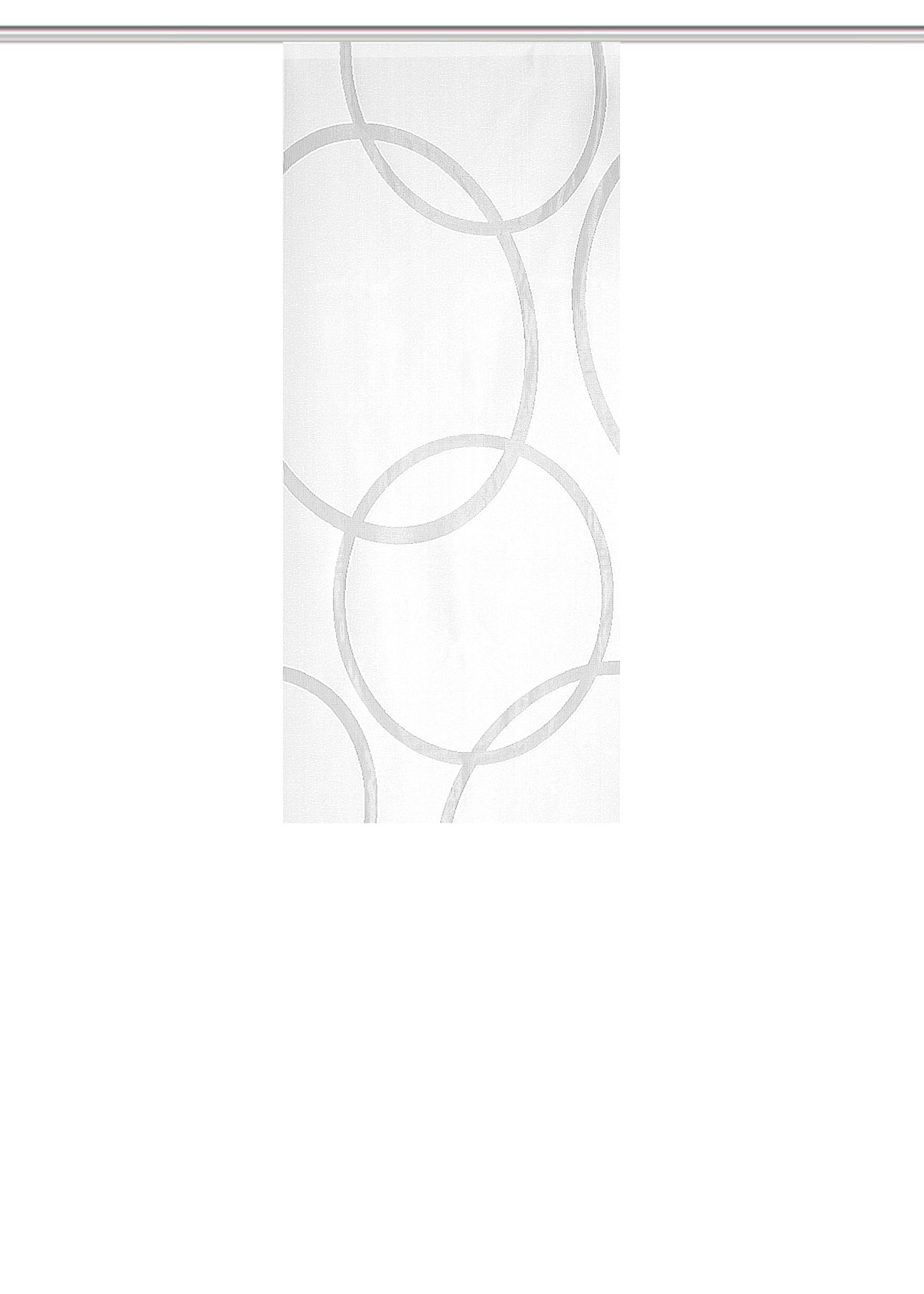Flächenvorhang Pinale Weiß B: 57 Cm - Weiß, Basics, Textil (57/145cm)