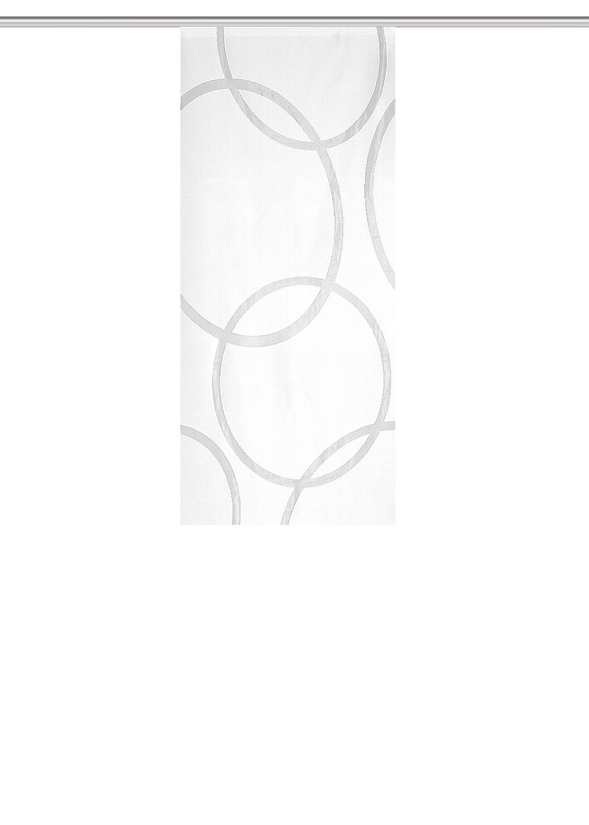 Flächenvorhang Pinale Weiß B: 57 cm - Weiß, Basics, Textil (57/145cm)