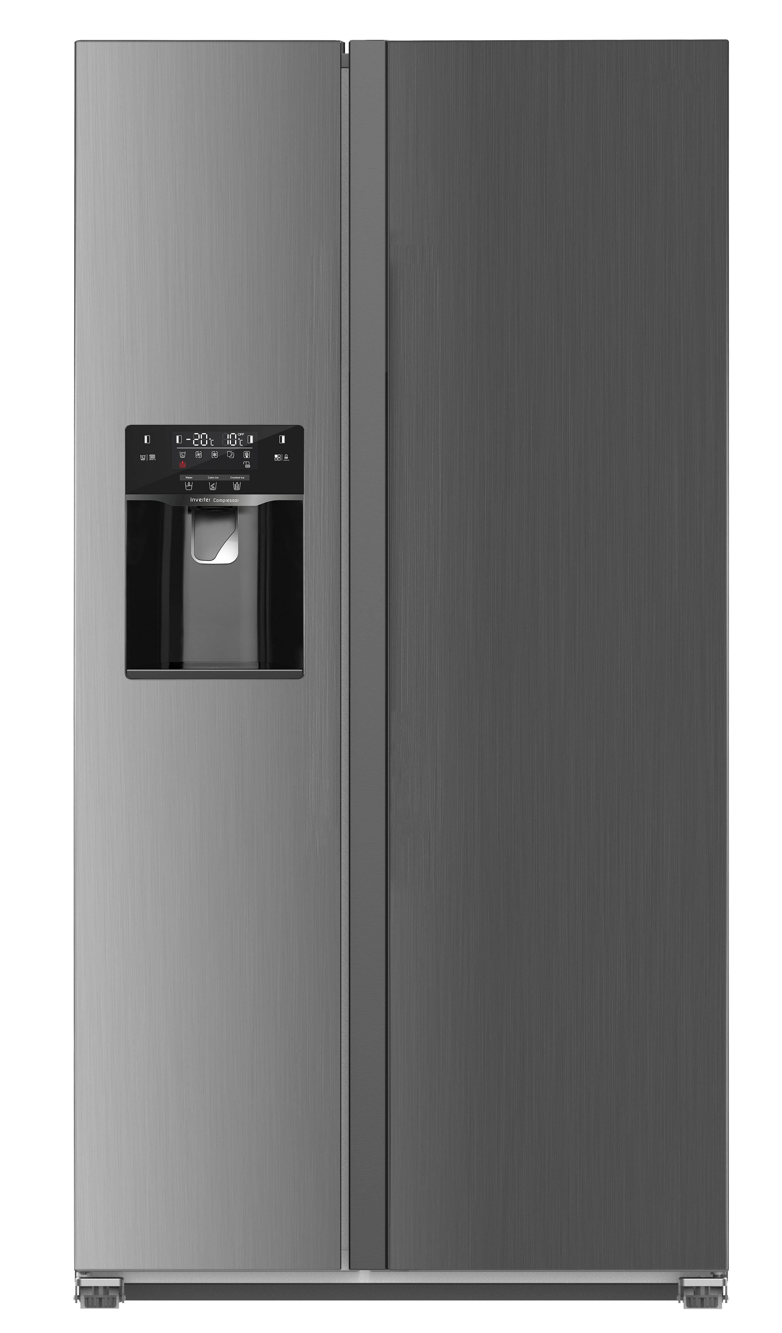 Side-By-Side Nabo Sbs 5130 Edelstahlfarben - Edelstahlfarben, Basics, Glas/Kunststoff (90/177/66cm) - Nabo