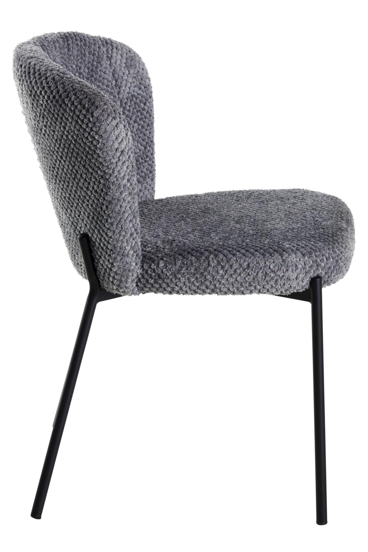 Stuhl Paris - Schwarz/Grau, LIFESTYLE, Holz/Textil (55/79/59cm) - Livetastic