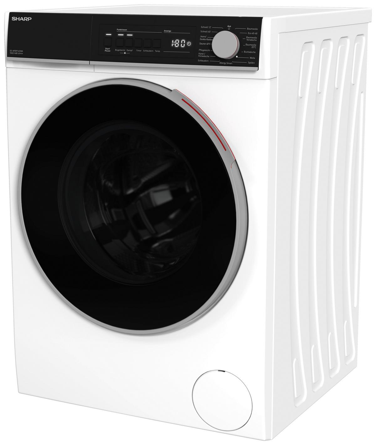 Waschmaschine Es-nfb914cwa-de 9 Kg 1400 U/min - Weiß, Basics (59,7/84,5/58,2cm) - Sharp