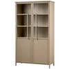 Vitrine Exhibit Khaki B: 99 cm - Khaki, Design, Glas/Metall (99/170/44cm) - Livetastic