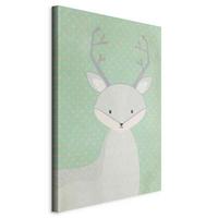 Leinwandbild Greige Salbeigrün B: 40 cm - Greige/Salbeigrün, Basics, Holzwerkstoff/Textil (40/60/1,2cm) - artgeist