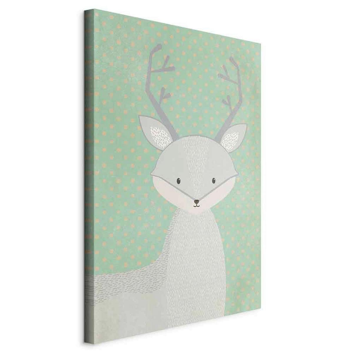 Leinwandbild Greige Salbeigrün B: 40 cm - Greige/Salbeigrün, Basics, Holzwerkstoff/Textil (40/60/1,2cm) - artgeist