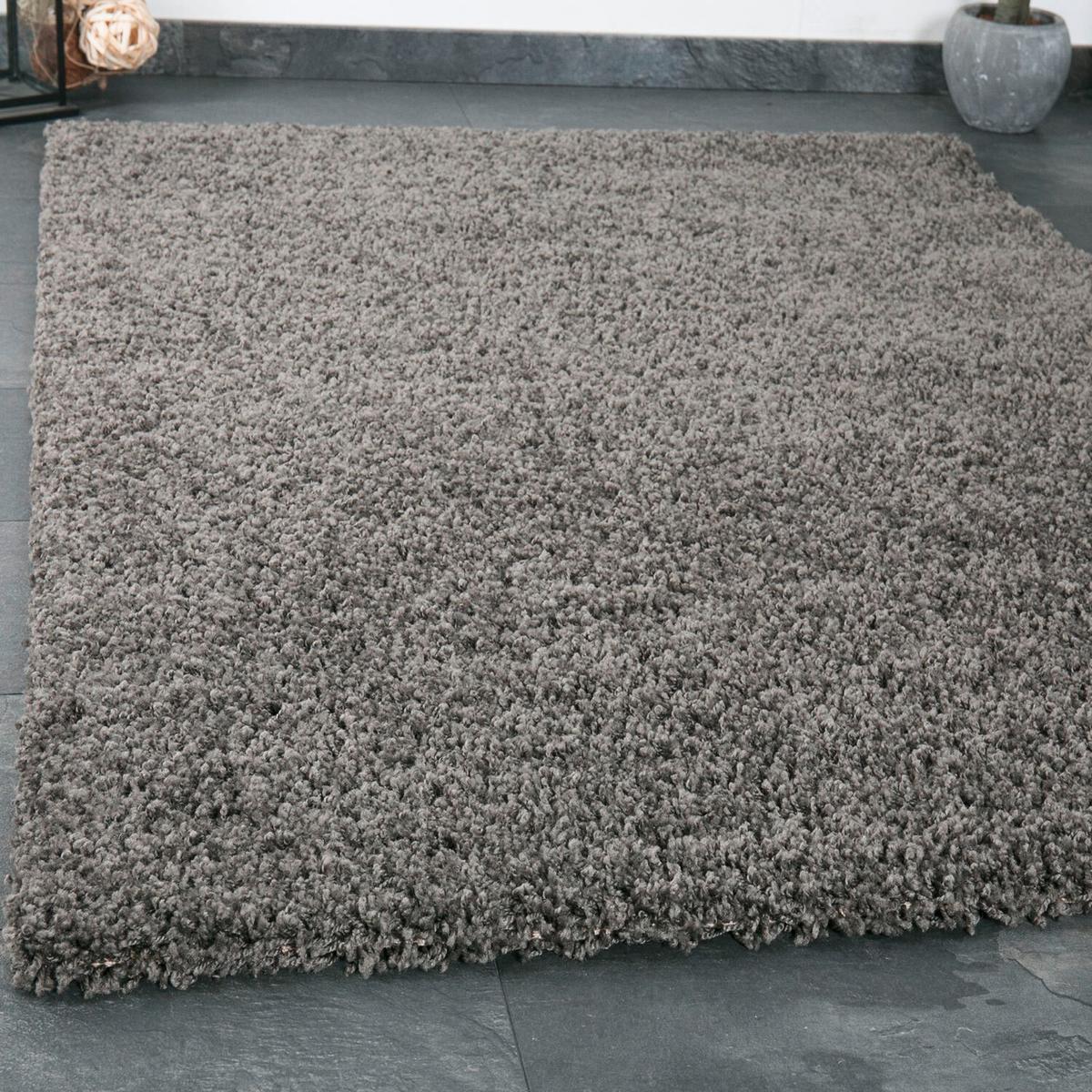Hochflor Teppich Anthrazit Prime 80x150 Cm - Anthrazit, MODERN, Textil (80/150cm)