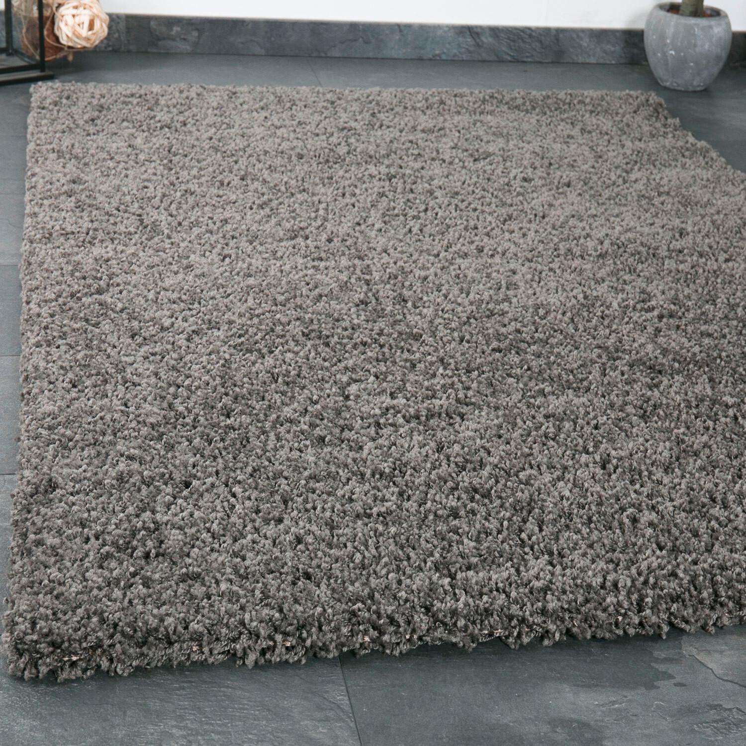 Hochflor Teppich Anthrazit Prime 80x150 Cm