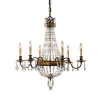 Kronleuchter Fe-Bellini H: 81,5 cm 6-Flammig - Bronzefarben, KONVENTIONELL, Glas/Metall (68.6/81.5cm) - Elstead Lighting