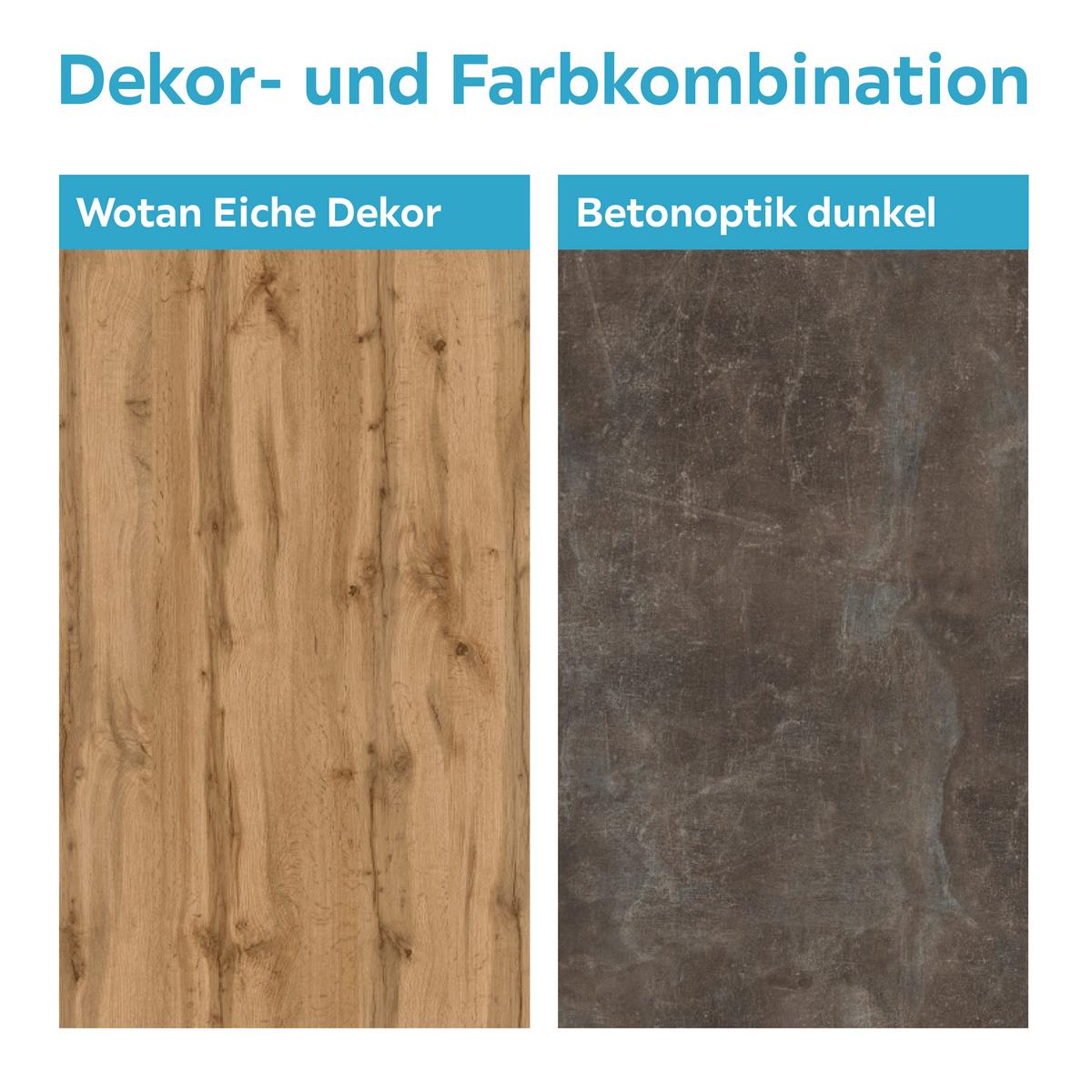 Tv-lowboard Venedig B: 140 Cm Dunnkelgrau Eiche Dekor - Eichefarben/Dunkelgrau, MODERN, Holzwerkstoff (140/47/40cm)