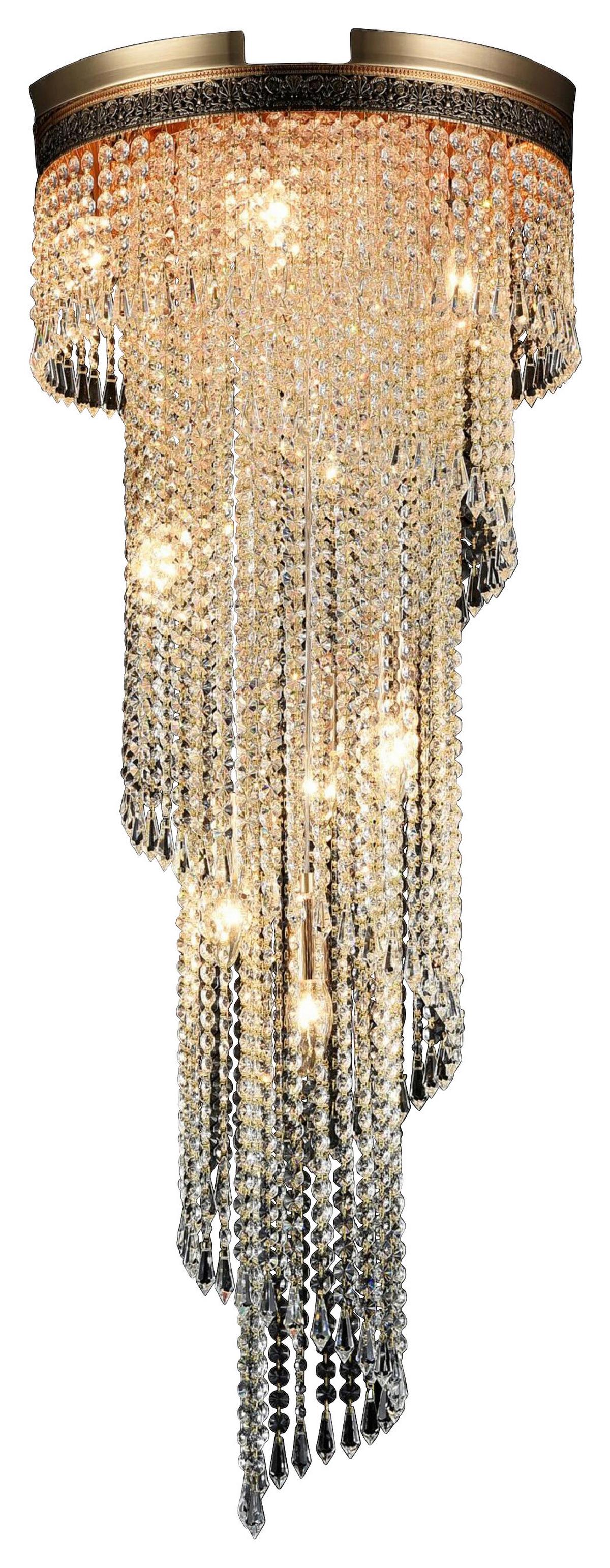 Kronleuchter Cascade - Goldfarben, Basics, Glas/Metall (42/97,5/42cm) - MAYTONI