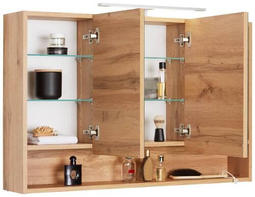 Zrkadlová skrinka SÖLDEN -EXKLUSIV- - dub wotan, Lifestyle, kompozitné drevo (100/64/20cm) - Premium Living