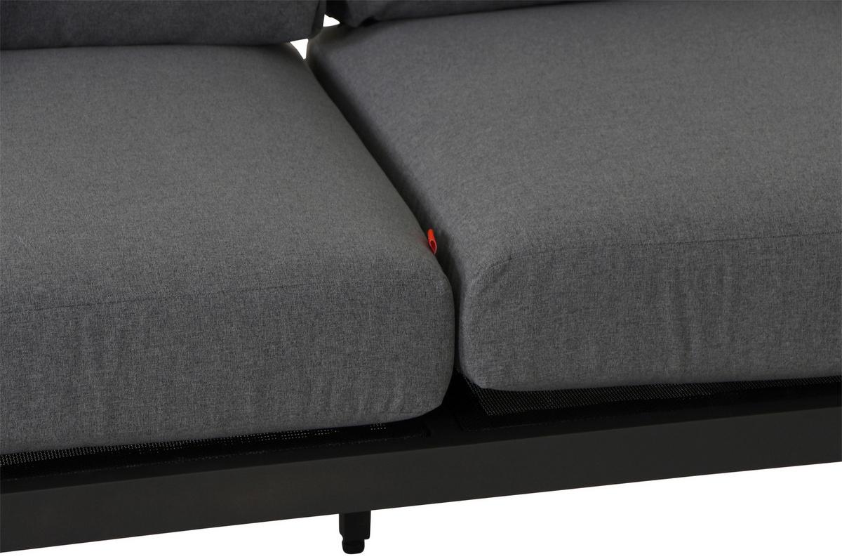 Loungesofa H16600 - Anthrazit/Grau, MODERN, Holz/Textil (172/70/84cm) - Siena Garden