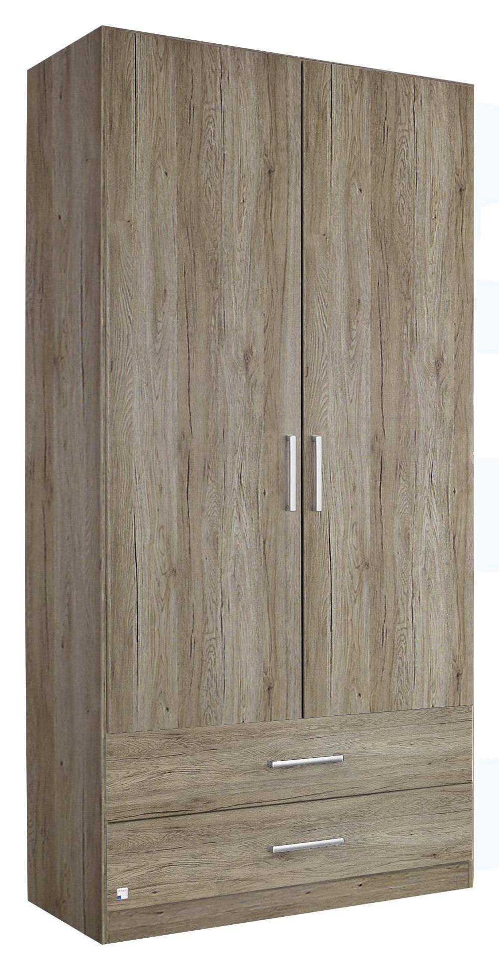 Drehtürenschrank Mit Laden 91cm Albero, Eiche Dekor - Eichefarben, Design, Holzwerkstoff (91/197/54cm) - Rauch Möbel