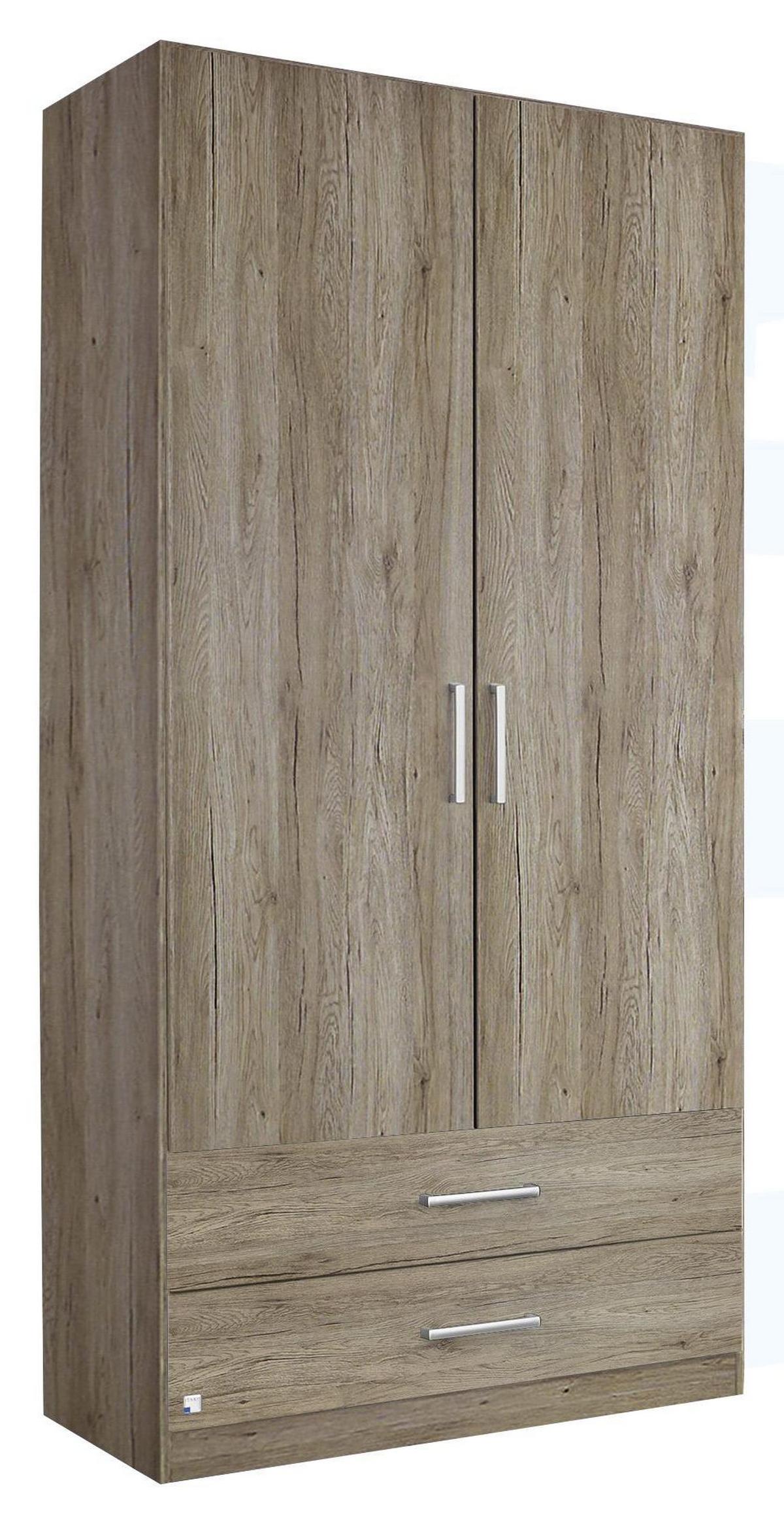 Drehtürenschrank Mit Laden 91cm Albero, Eiche Dekor - Eichefarben, Design, Holzwerkstoff (91/197/54cm) - Rauch Möbel