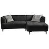 Ecksofa Lou Dunkelgrün/Schwarz, 247 cm - Dunkelgrün/Schwarz, Design, Textil (247/158cm) - MID.YOU