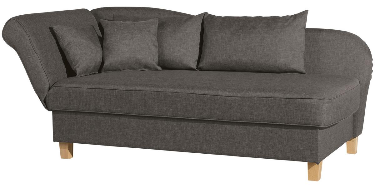 Recamiere Selma Braun Links mit Bettkasten+schlaffunktion - Buchefarben/Braun, Design, Textil (190/88/82cm) - Max Winzer