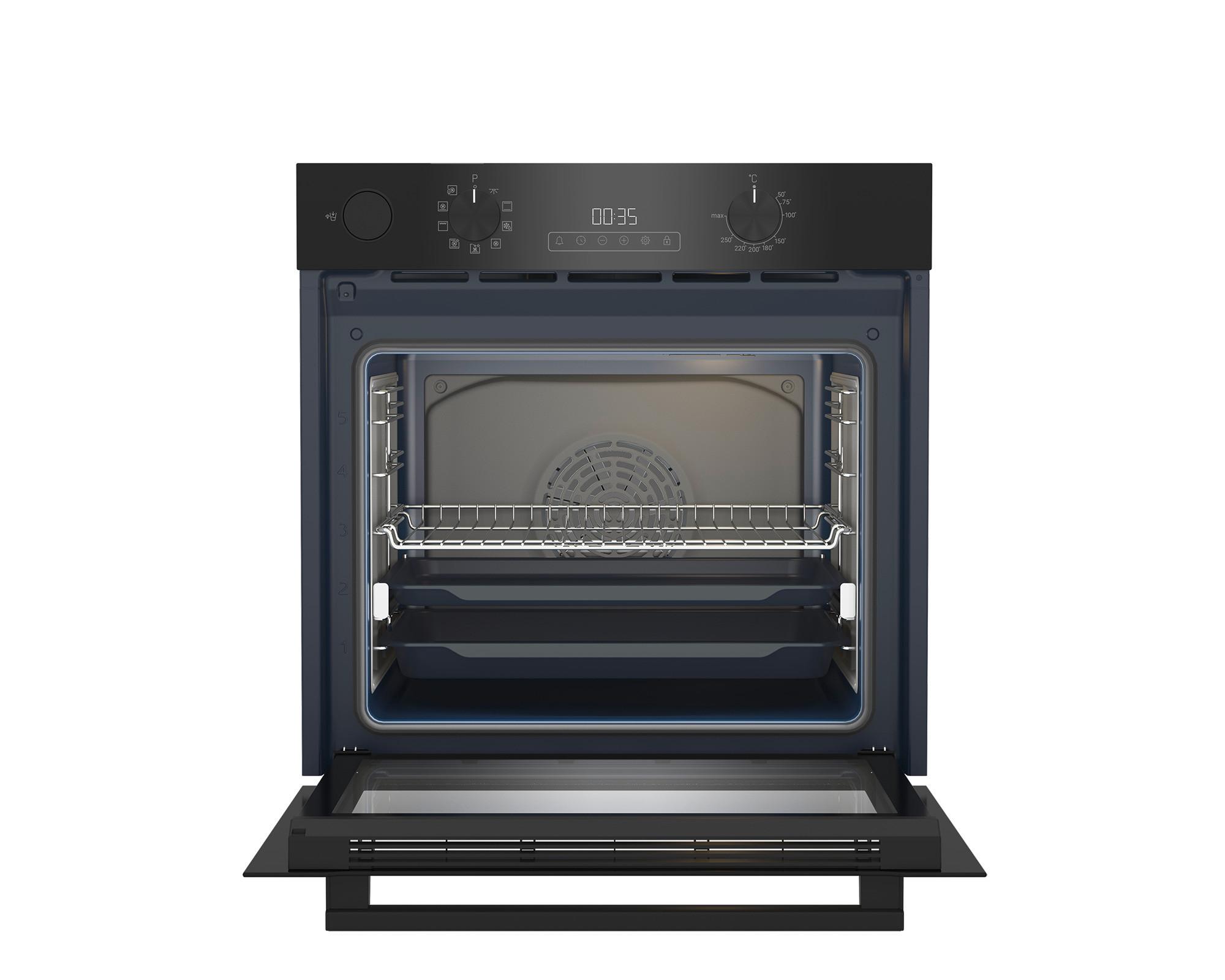 Einbaubackofen Mb74090brbs               -Eb- - Schwarz, MODERN, Glas/Metall (59,4/59,5/56,7cm) - Elektra Bregenz