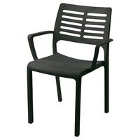 Kerti Szék Alisei - antracit, műanyag (57/52,5/82cm)