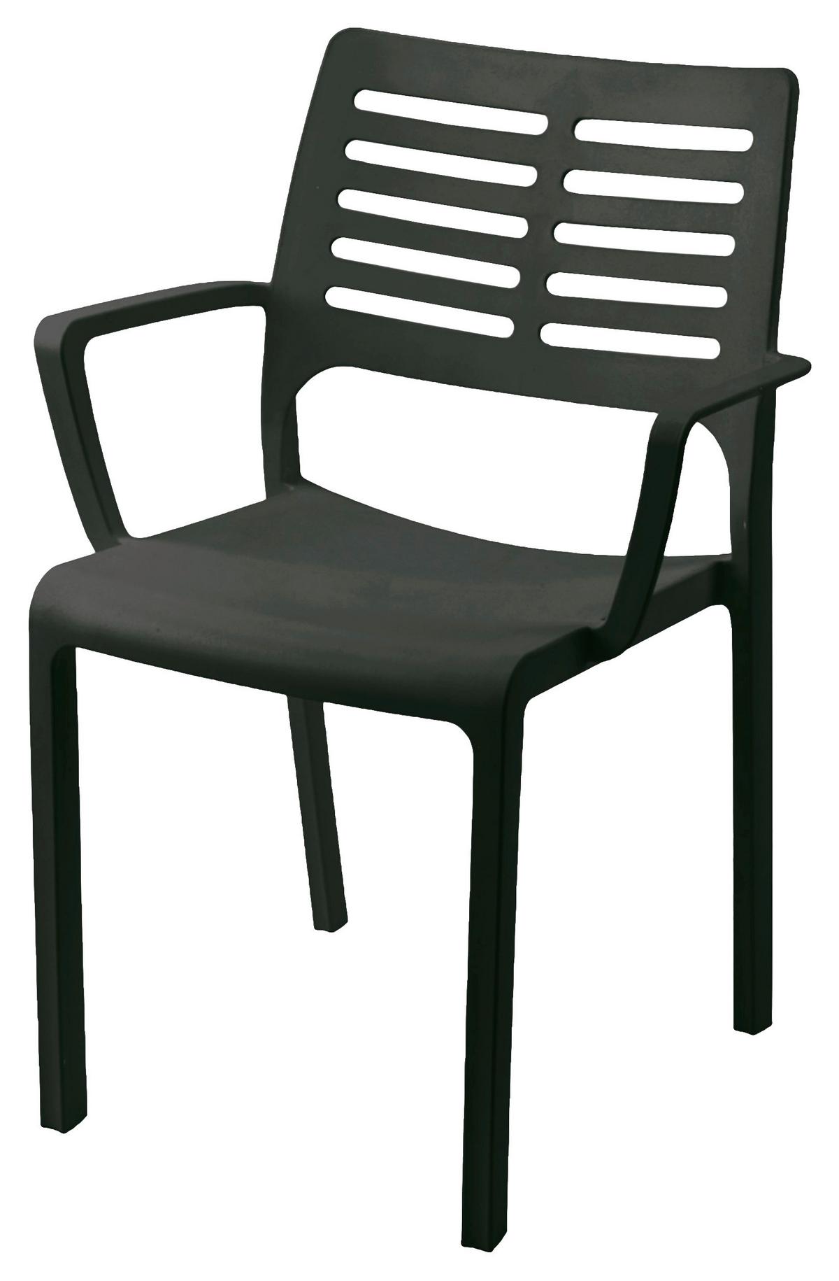 Kerti Szék Alisei - antracit, műanyag (57/52,5/82cm)