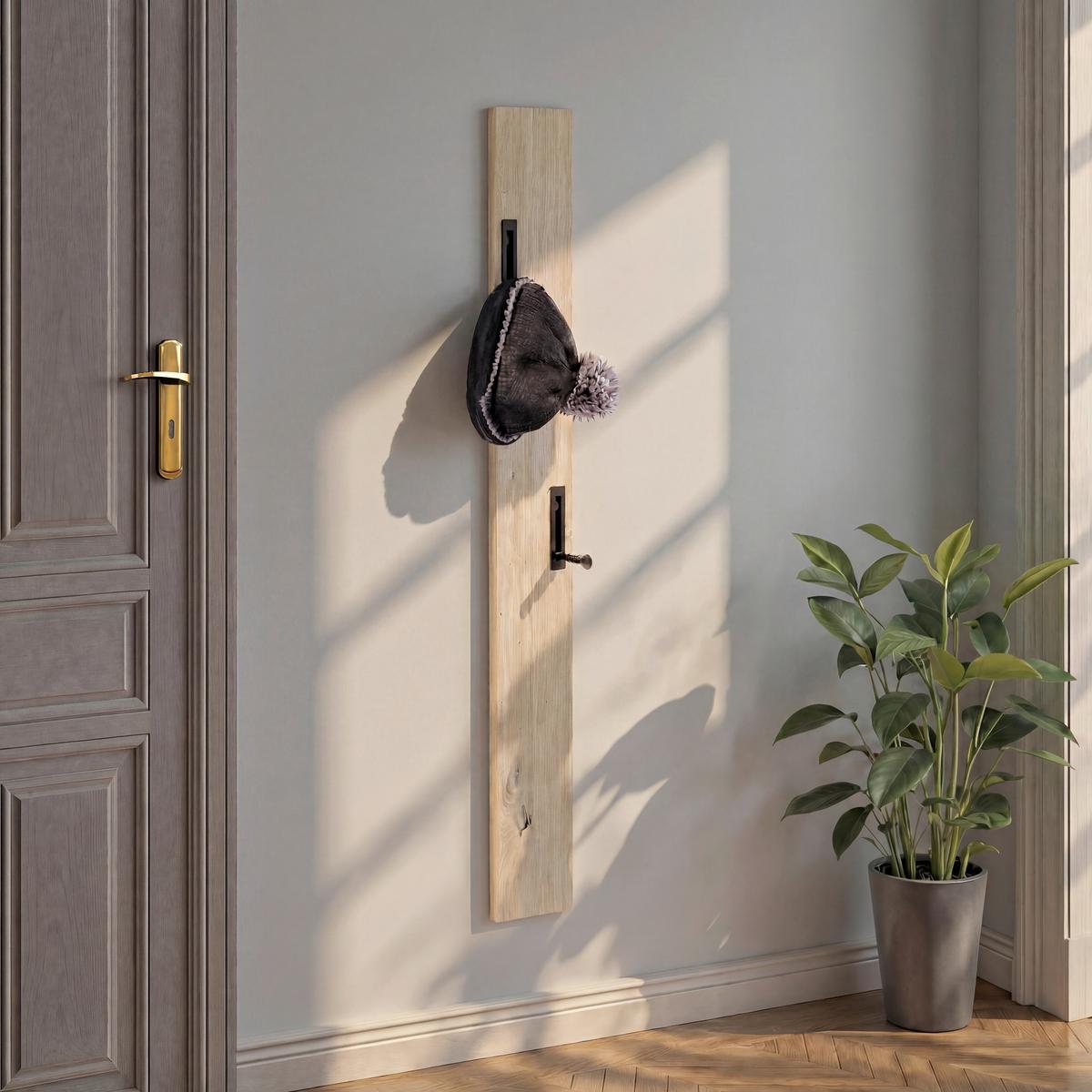 Garderobe Leony H: 110 cm Artisan Eiche Dekor, 4 Haken - Eiche Artisan, Trend, Holzwerkstoff (12/110/1,8cm)