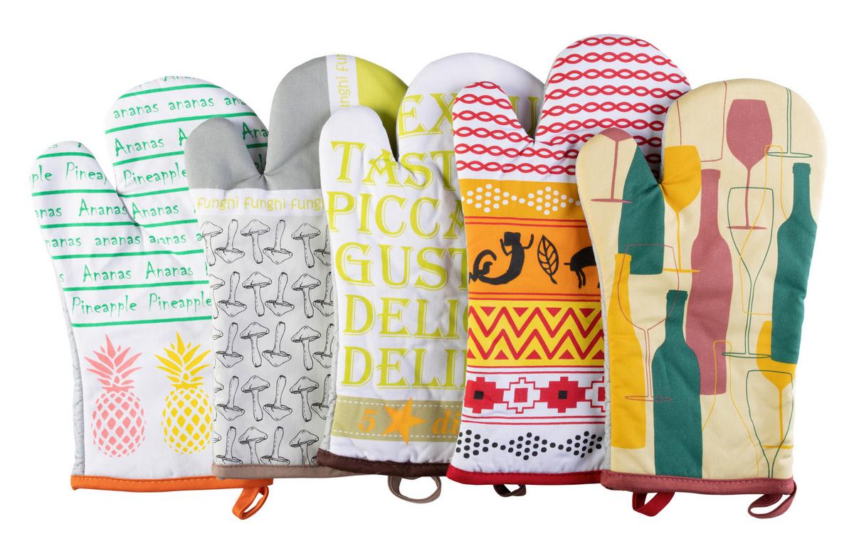 Kochhandschuh Prisha L: 30 Cm, Verschiedene Motive - Basics, Textil (18/30cm)