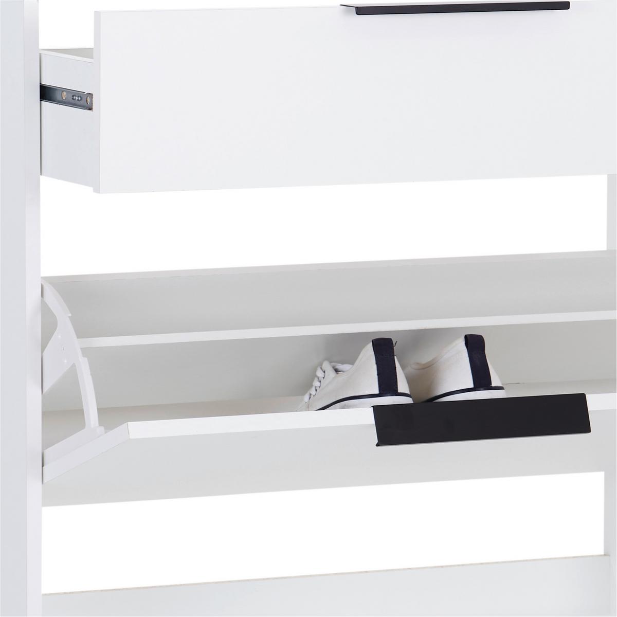 Cipősszekrény Anna 01 - fehér, Modern, faalapú anyag (79/162,3/25cm)