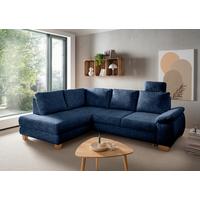 Eckschlafsofa Positano, Blau S: 206x265 Cm - Wildeiche/Blau, MODERN, Textil (206/265cm) - Livetastic