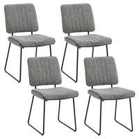 Stuhl-set Liam - Schwarz/Grau, MODERN, Textil/Metall (45/83/61cm) - MID.YOU