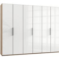 Drehtürenschrank 300cm Level, Weiß/eiche Dekor - Eichefarben/Weiß, MODERN, Glas/Holzwerkstoff (300/236/58cm) - MID.YOU