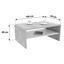 Couchtisch Holz mit Ablage Cala Luna, Betonoptik/Weiß - Weiß/Grau, MODERN, Holzwerkstoff (100/40/59cm) Couchtisch Holz mit Ablage Cala Luna, Betonoptik/Weiß - Weiß/Grau, MODERN, Holzwerkstoff (100/40/59cm)