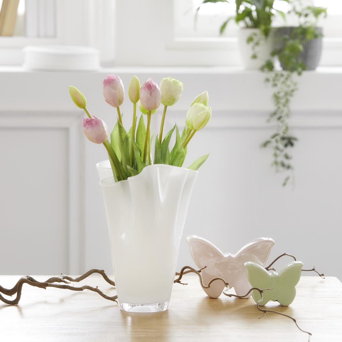 VÁZA ANIKA - biela, Modern, sklo (18/25cm) - Mömax