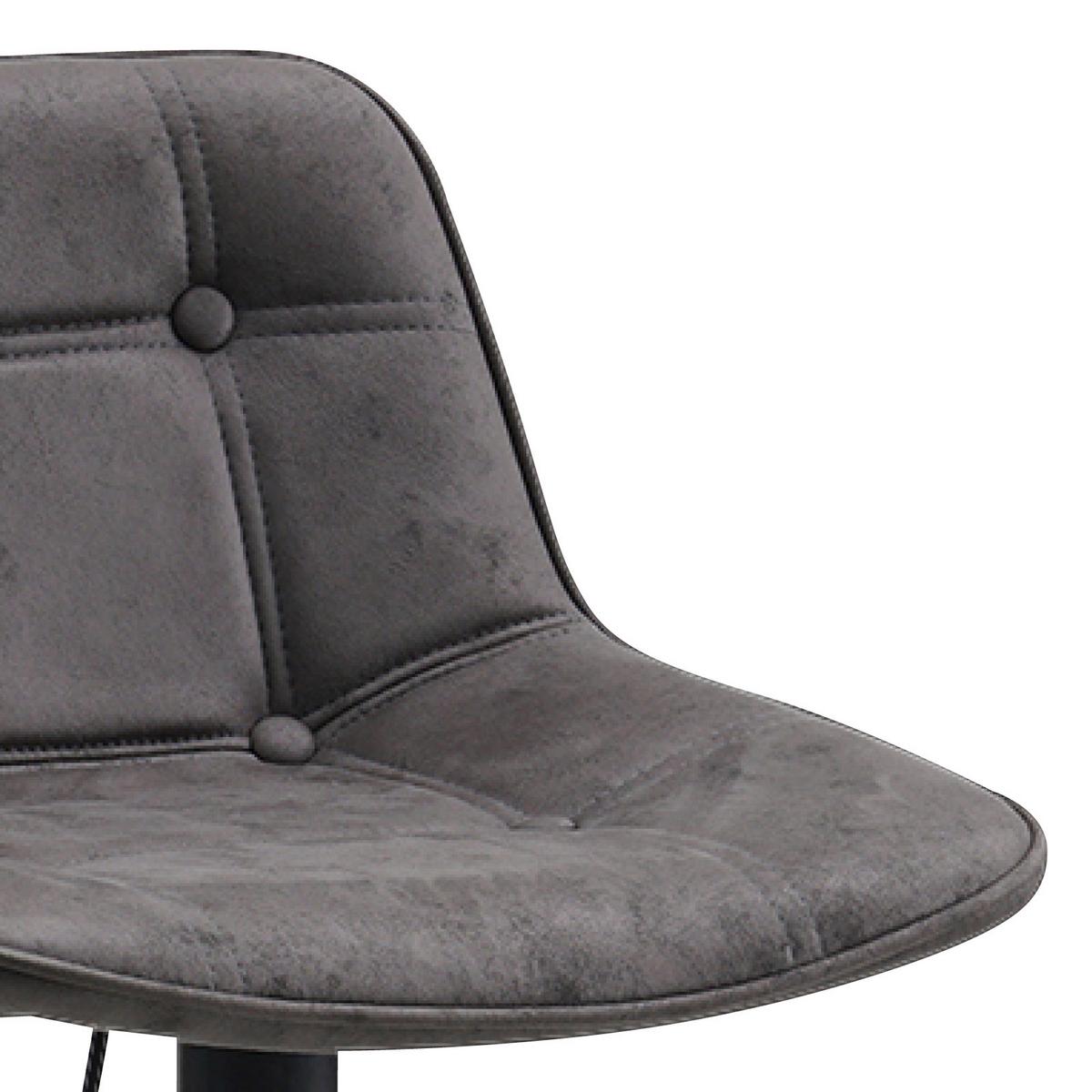 Barhocker-Set Ezra - Anthrazit/Schwarz, LIFESTYLE, Textil/Metall (49/87/43cm) - MID.YOU