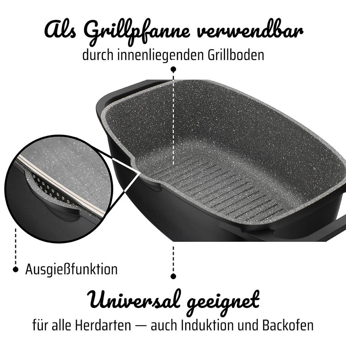 Bräter Schwarz - Schwarz, Basics, Metall (21/33cm) - GSW