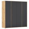 Drehtürenschrank Nabila Grau Eiche Artisan Dek. - Eiche Artisan/Grau, MODERN, Holzwerkstoff (187/194/53cm) - Rauch Möbel