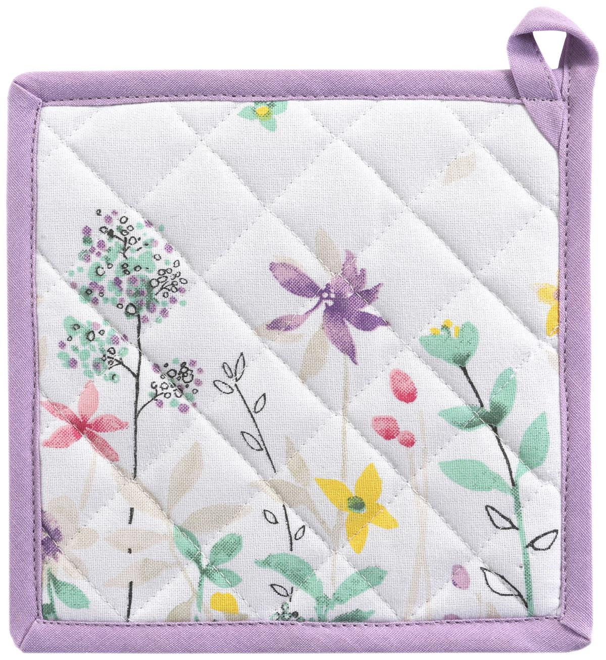 Topflappen Viola - Pink/Champagner, MODERN, Textil (21/21cm) - Luca Bessoni