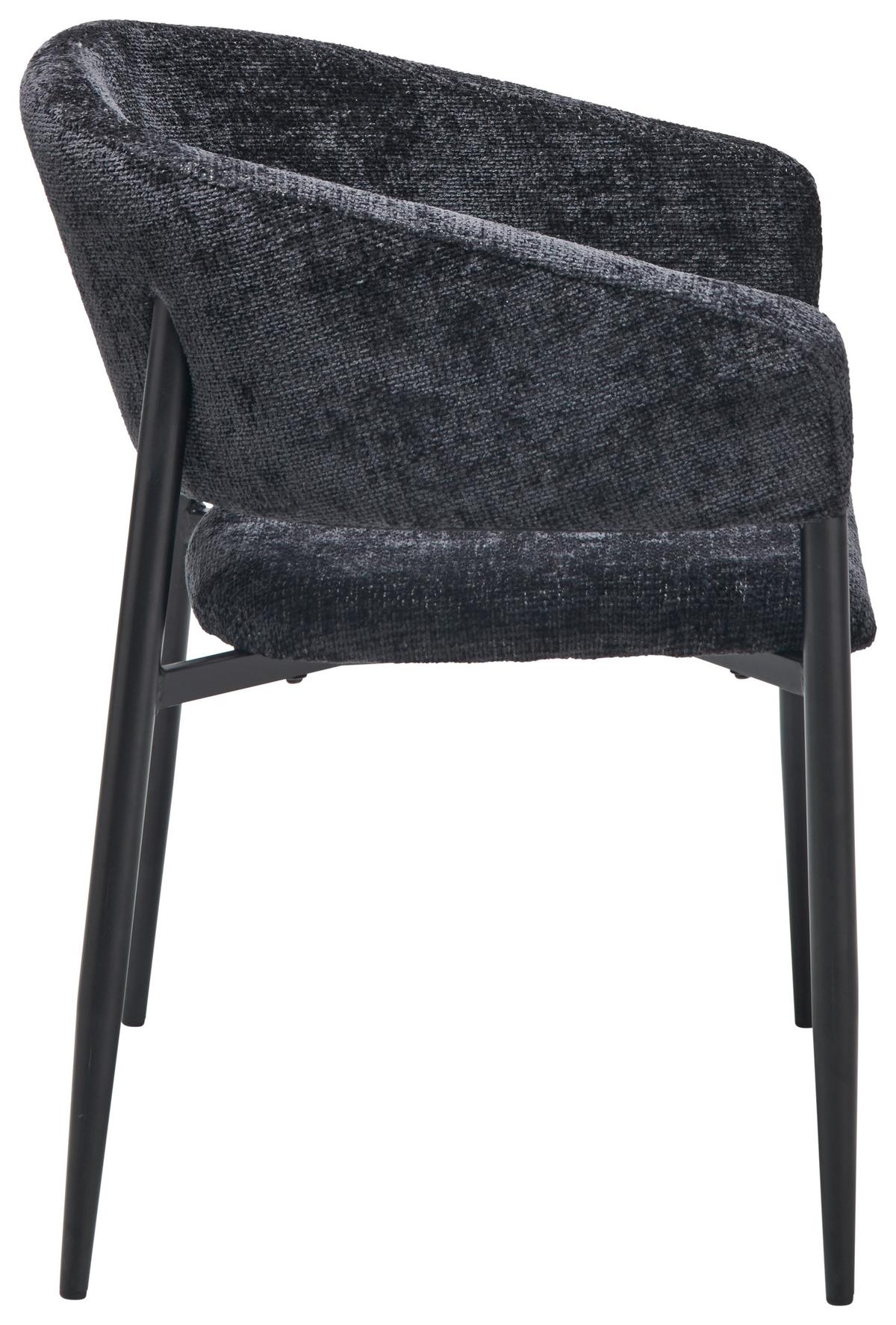 Armlehnstuhl-Set Juliana - Anthrazit/Schwarz, LIFESTYLE, Holz/Textil (50/82/59cm) - MID.YOU