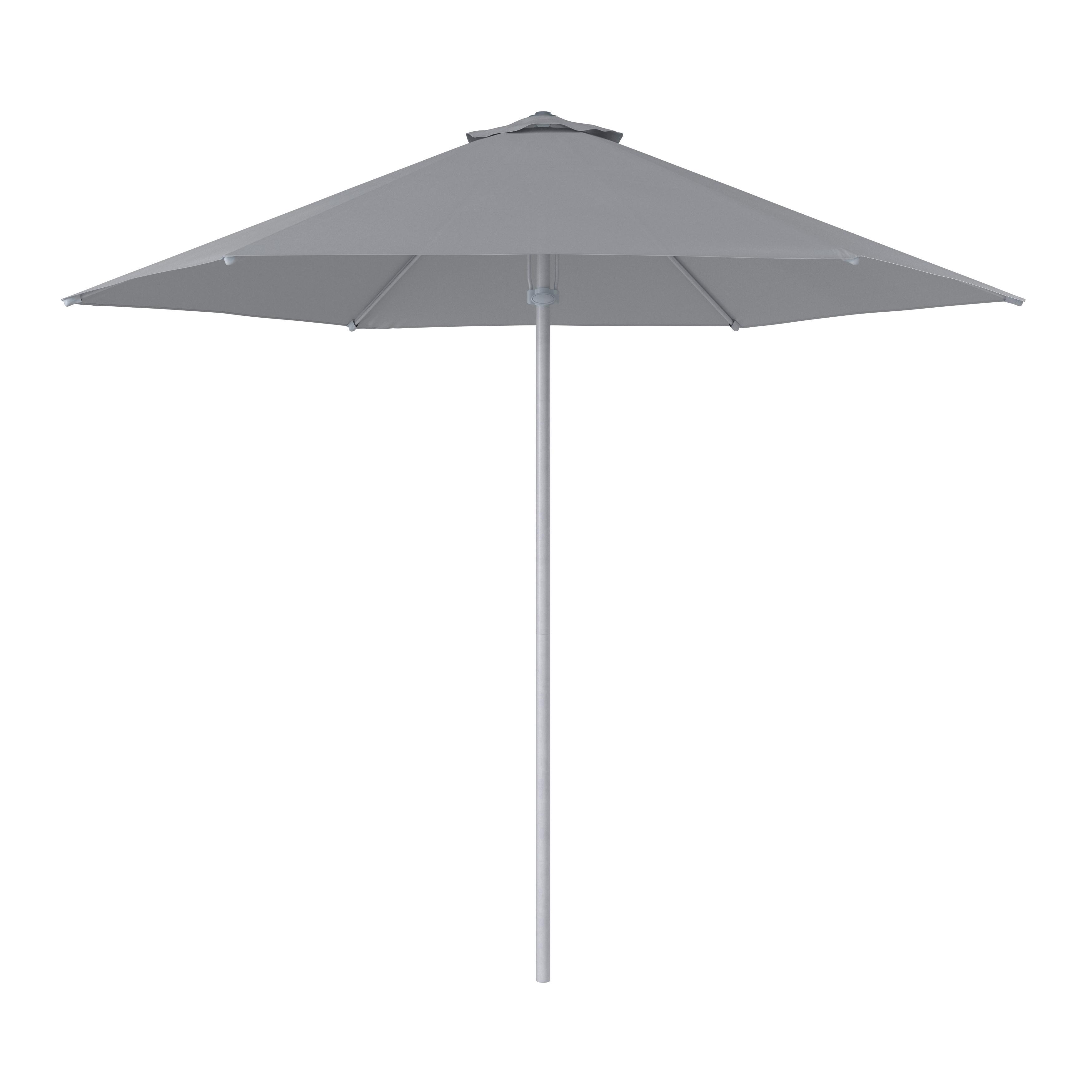 Sonnenschirm Sunny Dm: 259 Cm H: 239cm Grau - Hellgrau, MODERN, Textil/Metall (268/239cm) - Luca Bessoni