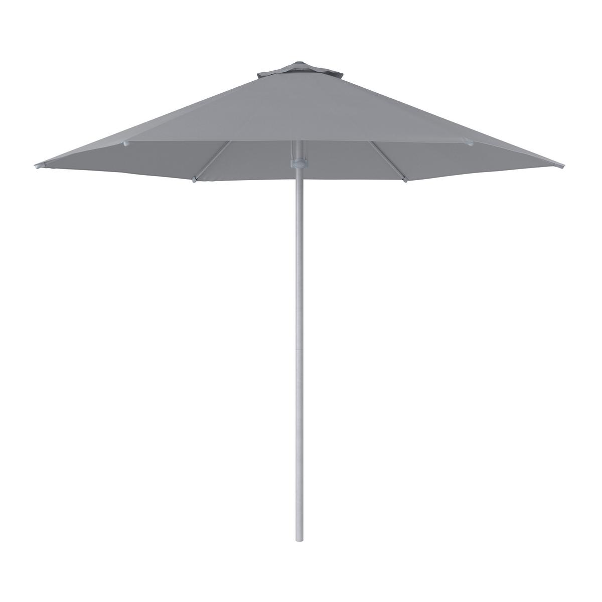 Sonnenschirm Sunny Dm: 259 Cm H: 239cm Grau - Hellgrau, MODERN, Textil/Metall (268/239cm) - Luca Bessoni