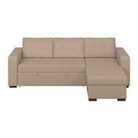 Ecksofa Turin Beige, 239x160cm - Beige, Trend, Holz/Textil (239/160cm)