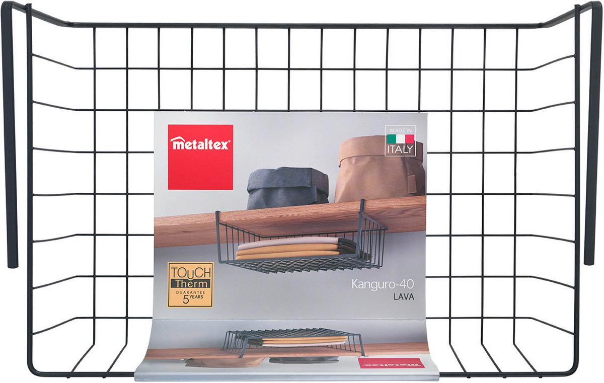 Universalablage Kanguro Lava BxHxT: ca. 40x26x14 cm - Schwarz, Basics, Metall (40/26/14cm) - Metaltex