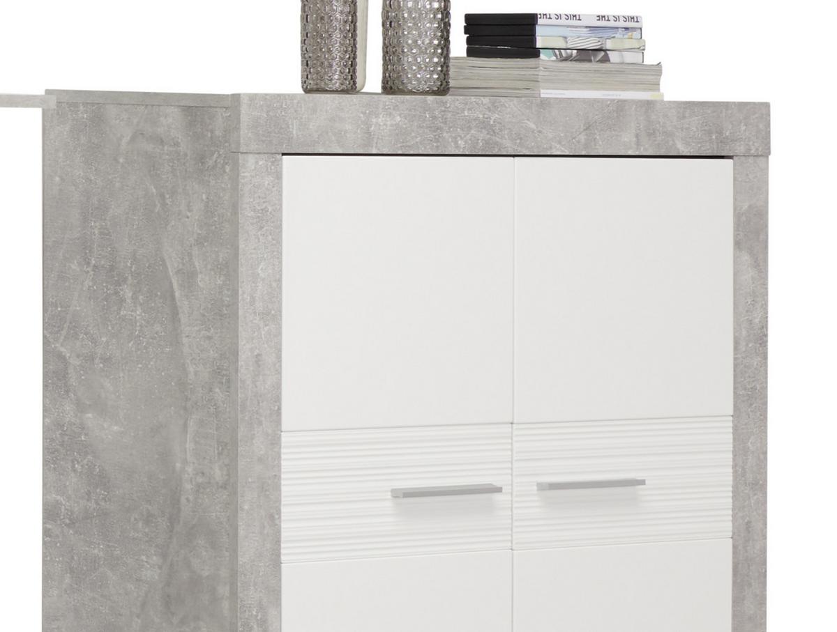 Odporúčaná kombinácia MALTA - BETON 5 - sivá/biela, Modern, kompozitné drevo/plast (320/197/42cm)