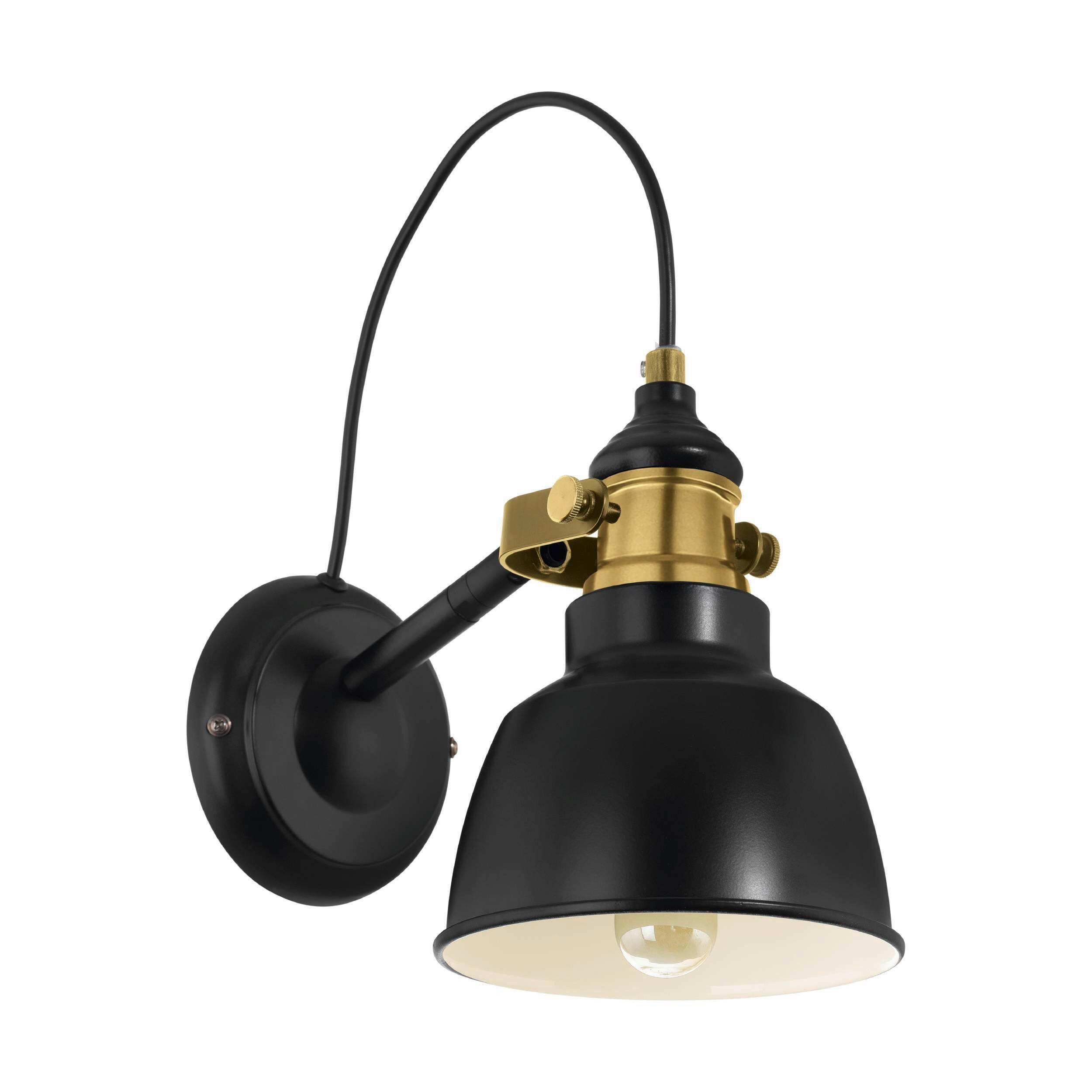 Wandleuchte 49522_thornford - Schwarz, Design, Metall (20/14,5/25cm) - Eglo